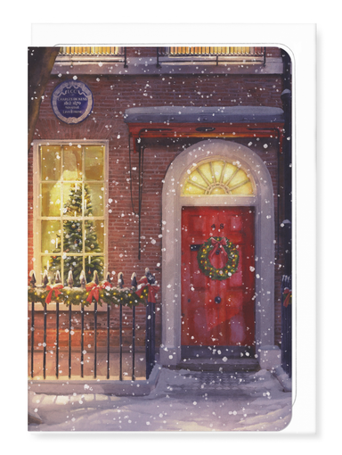 Ezen Designs - CHARLES DICKENS MUSEUM CHRISTMAS NIGHT - Greeting Card - Front