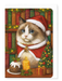 Ezen Designs - Christmas Cat and Books - Greeting Card - Front