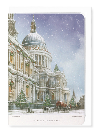 Ezen Designs - South West View of St Paul’s (1842) - Christmas - Greeting Card - Front