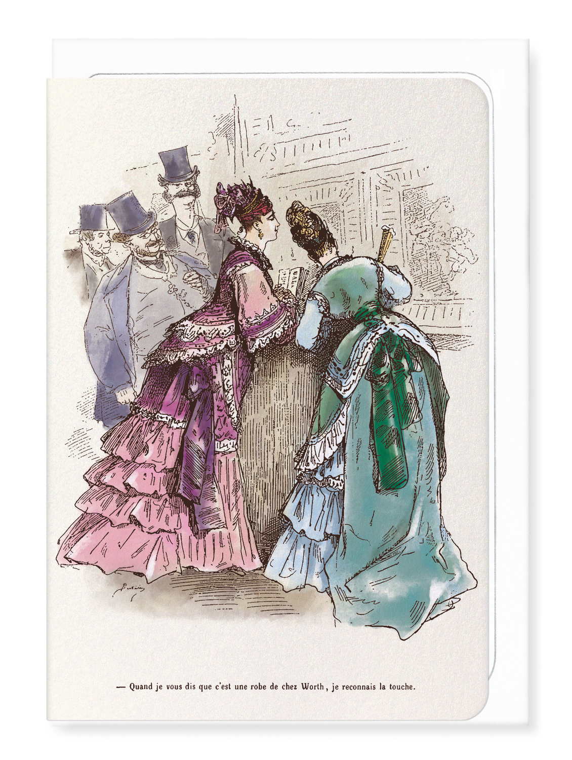 Ezen Designs - Une Robe de Chez Worth, je reconnais la touche (1875) - Greeting Card - Front