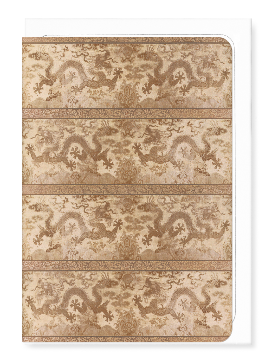 Ezen Designs - Bande ornée de deux dragons courant (18e s) - Greeting Card - Front