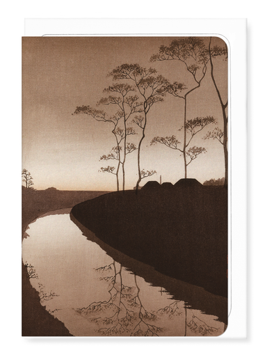 Ezen Designs - Canal in the moonlight - Greeting Card - Front