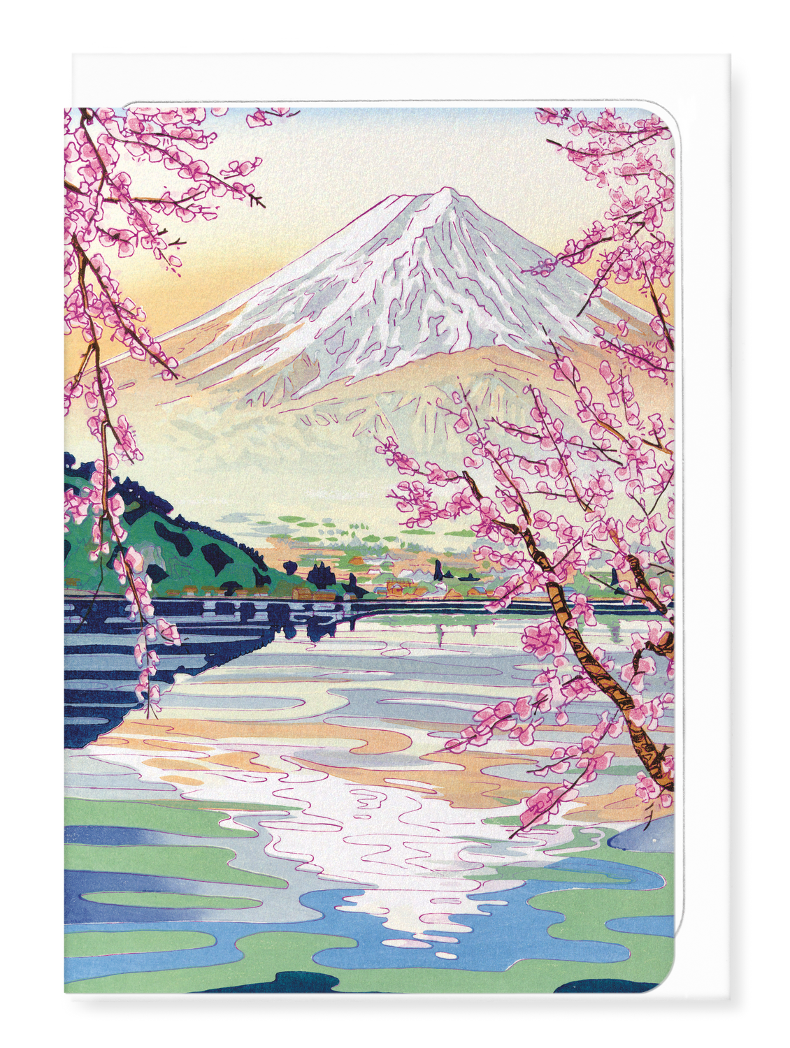 Ezen Designs - Mount fuji springtime - Greeting Card - Front