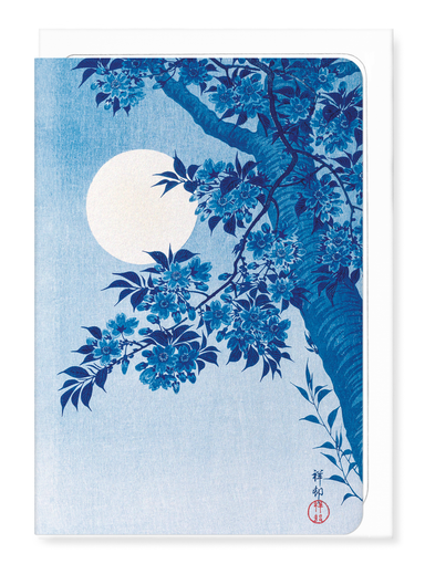 Ezen Designs - Cherry blossoms in the moon (c.1910) - Greeting Card - Front