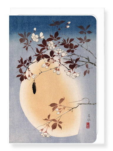 Ezen Designs - Blossoms and moon - Greeting Card - Front