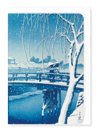 Ezen Designs - Bridge over edo river (c.1910) - Greeting Card - Front