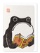 Ezen Designs - Book Reading Ezen Frog - Greeting Card - Front