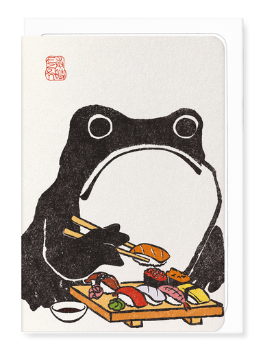 Ezen Designs - Sushi Ezen Frog - Greeting Card - Front