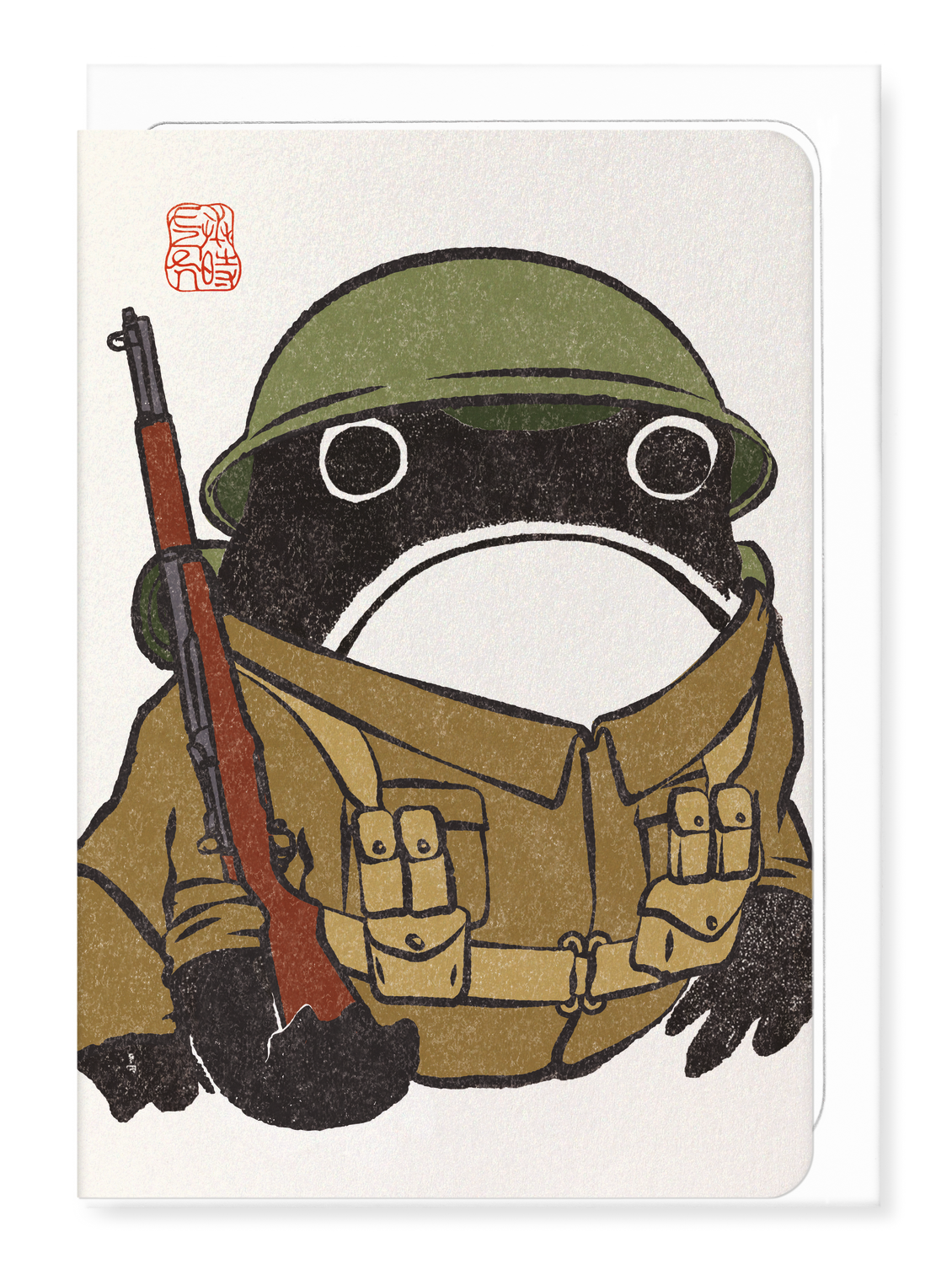 Ezen Designs - Army Ezen Frog - Greeting Card - Front