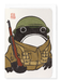 Ezen Designs - Army Ezen Frog - Greeting Card - Front