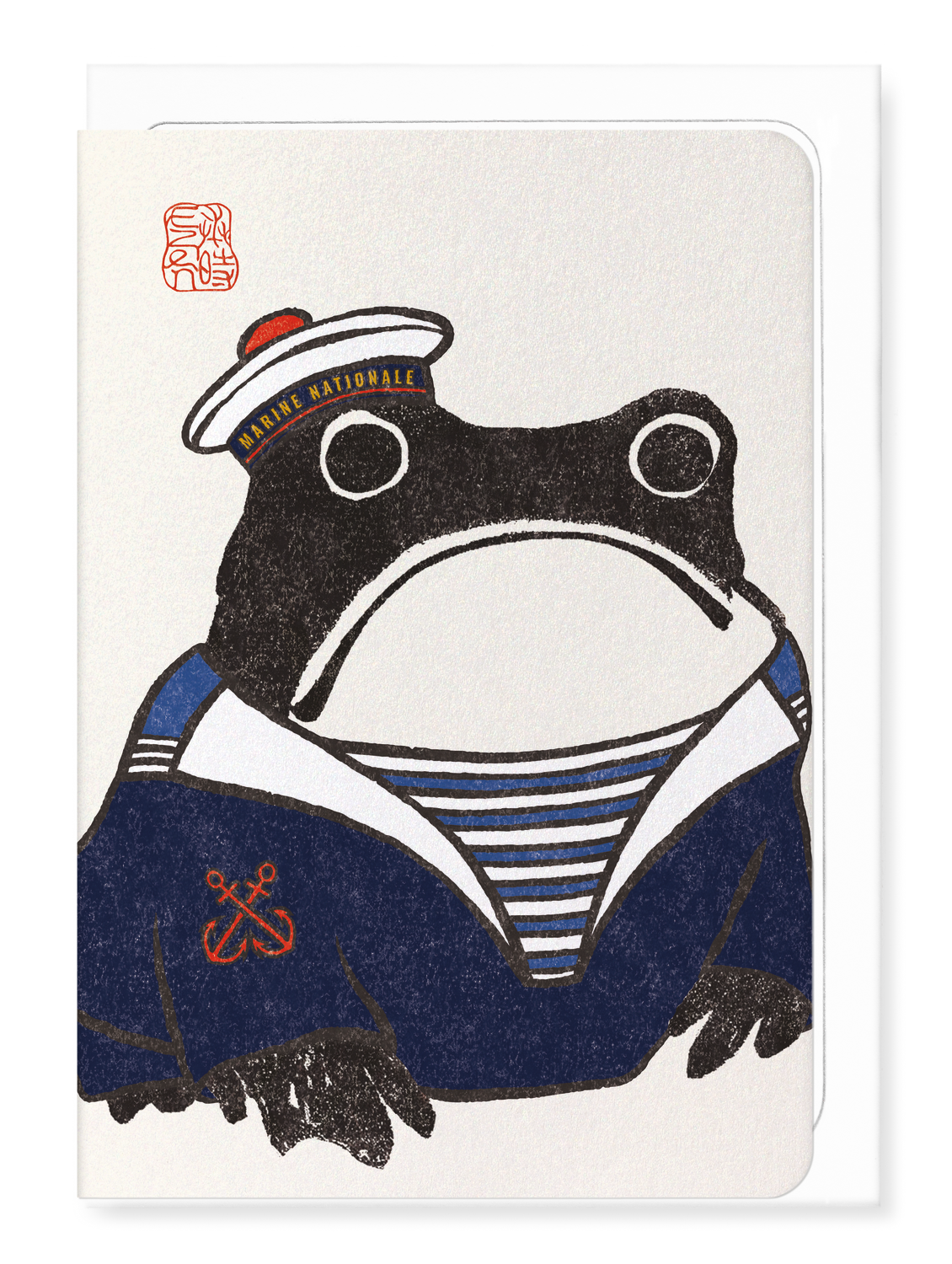 Ezen Designs - French Sailor Ezen Frog - Greeting Card - Front