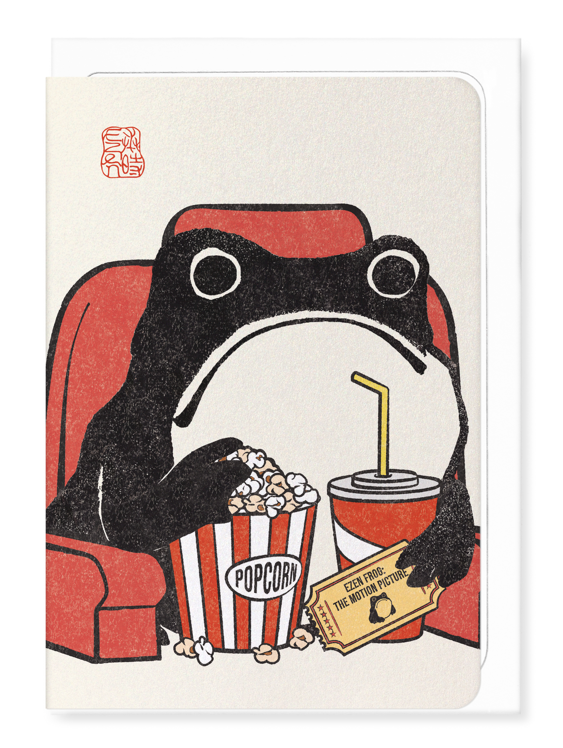 Ezen Designs - Movie Lover Ezen Frog - Greeting Card - Front