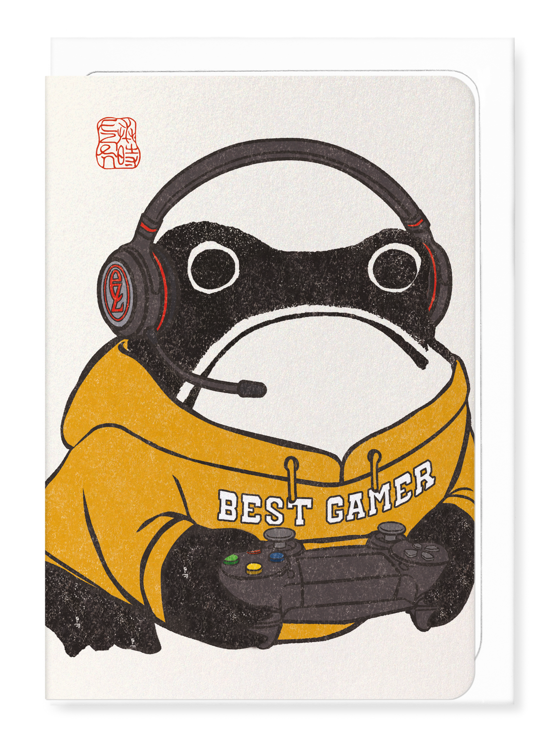 Ezen Designs - Gamer Ezen Frog - Greeting Card - Front