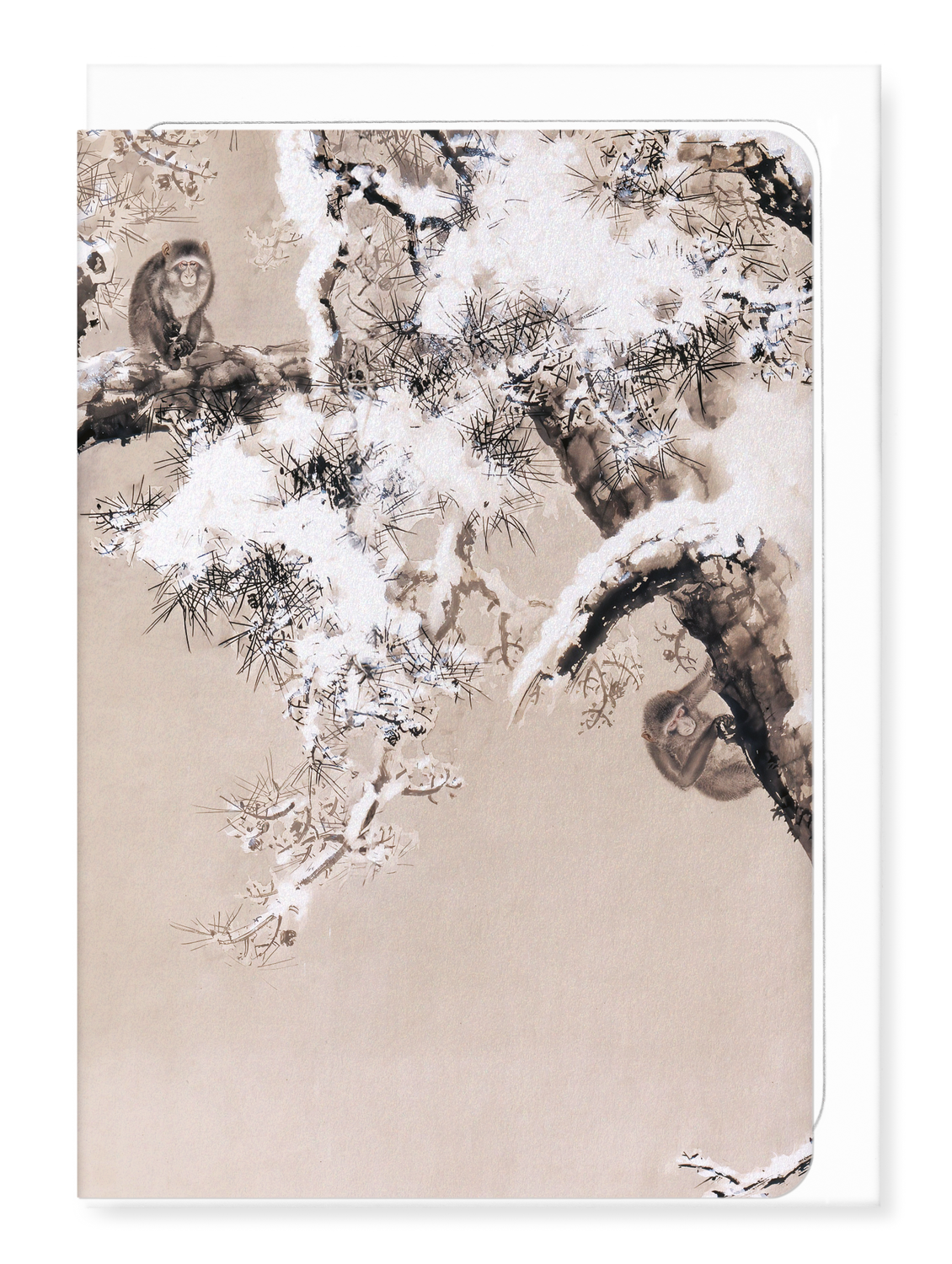 Ezen Designs - Monkeys in Pine Trees (1853) - Greeting Card - Front