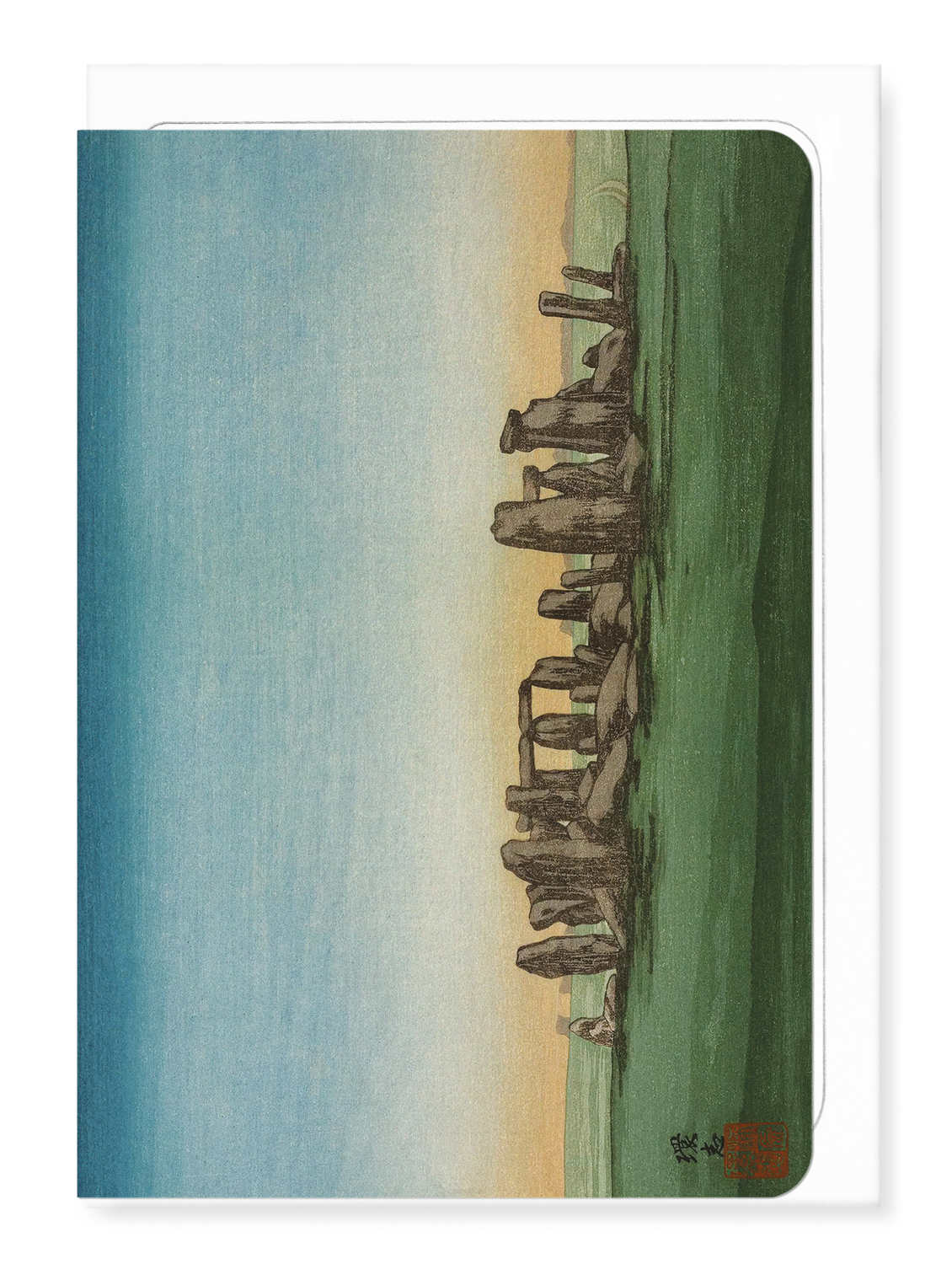 Ezen Designs - Stonehenge at dawn (c.1918) - Greeting Card - Front
