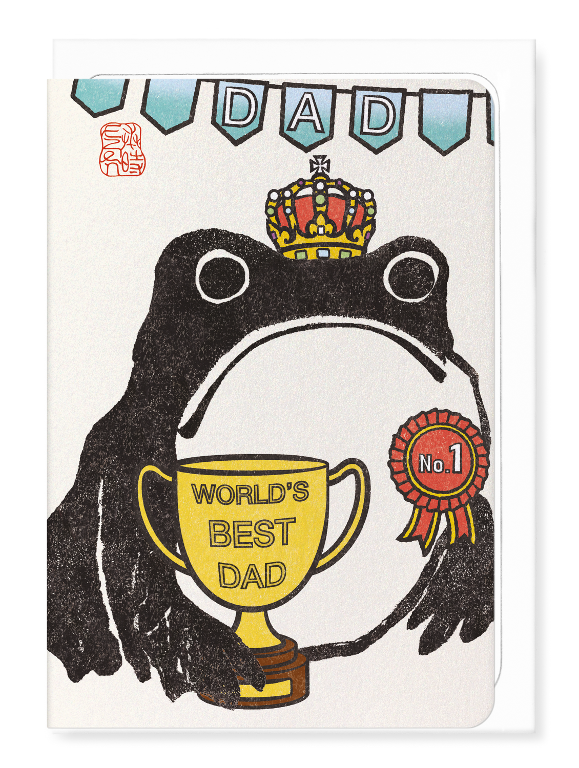 Ezen Designs - No.1 Dad Ezen Frog - Greeting Card - Front