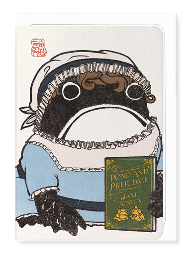 Ezen Designs - Jane Austen Ezen Frog - Greeting Card - Front