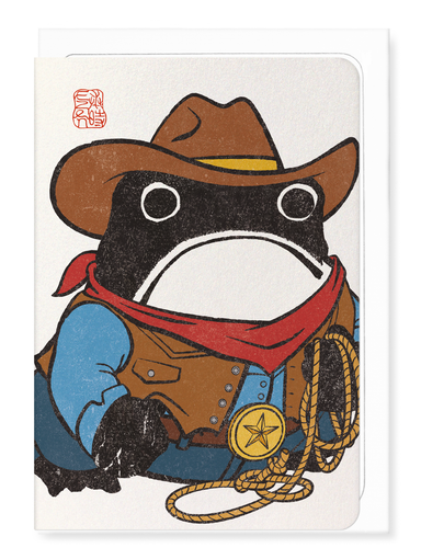 Ezen Designs - Cowboy Ezen Frog - Greeting Card - Front