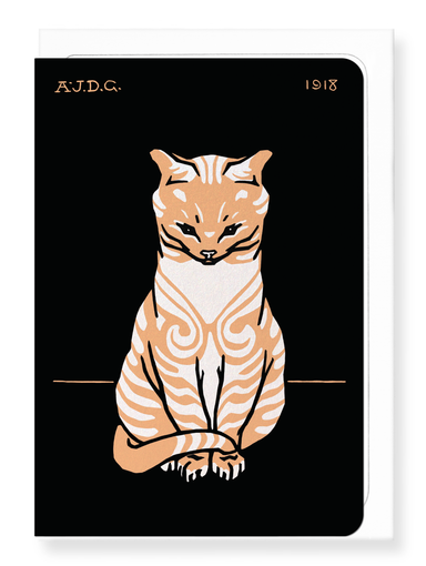 Ezen Designs - Sitting cat (1918) - Greeting Card - Front