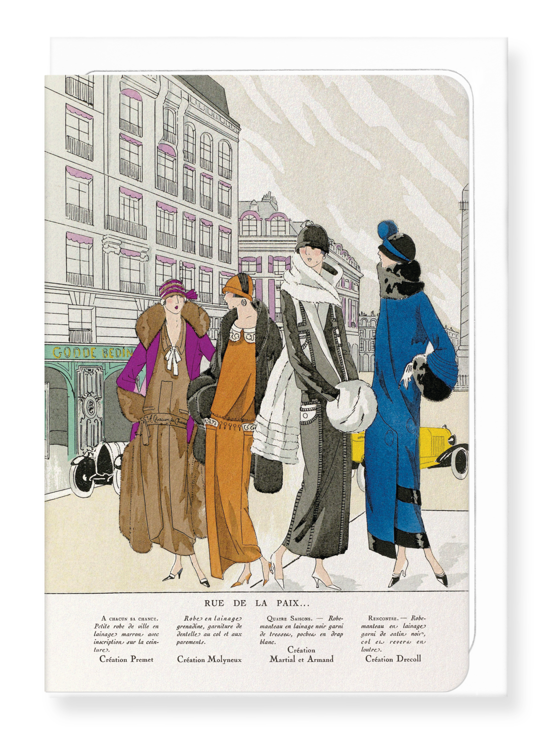Ezen Designs - Rue de la Paix (1924) - Greeting Card - Front