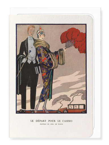 Ezen Designs - Departure for the Casino (1923) - Greeting Card - Front