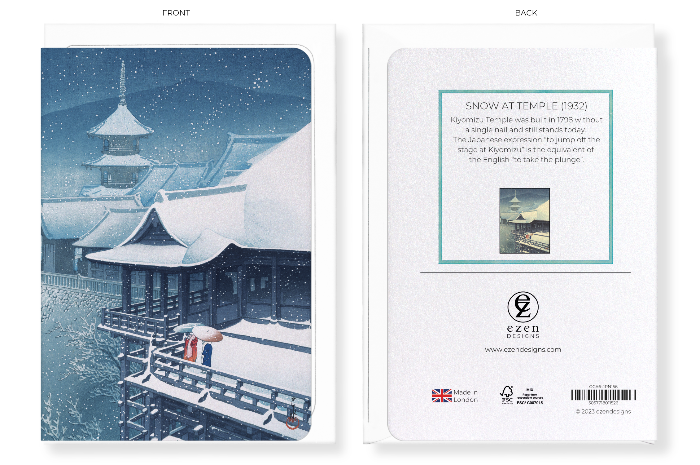 8 Cards - Japanese Winter Card Designs