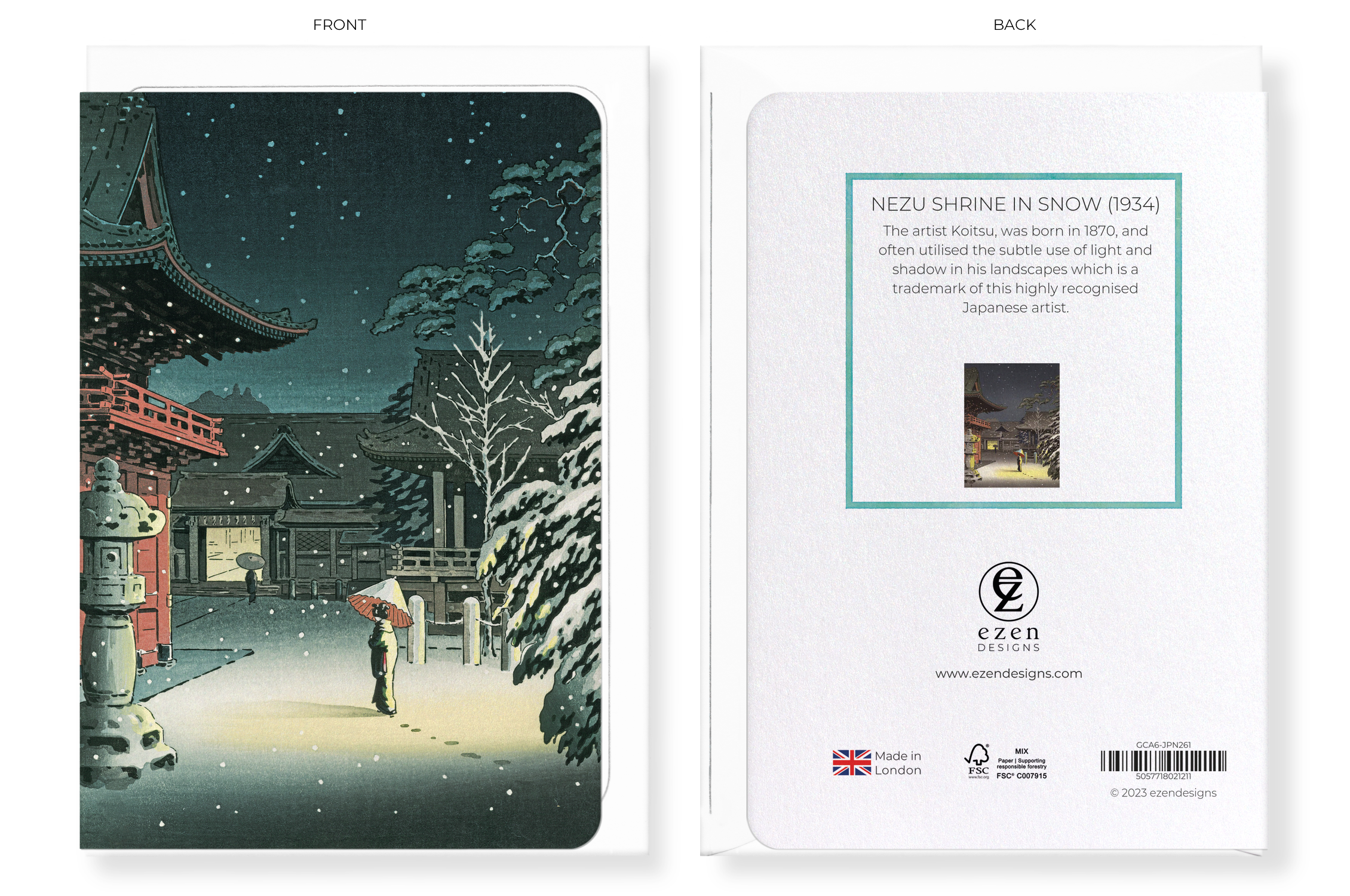 8 Cards - Japanese Winter Card Designs