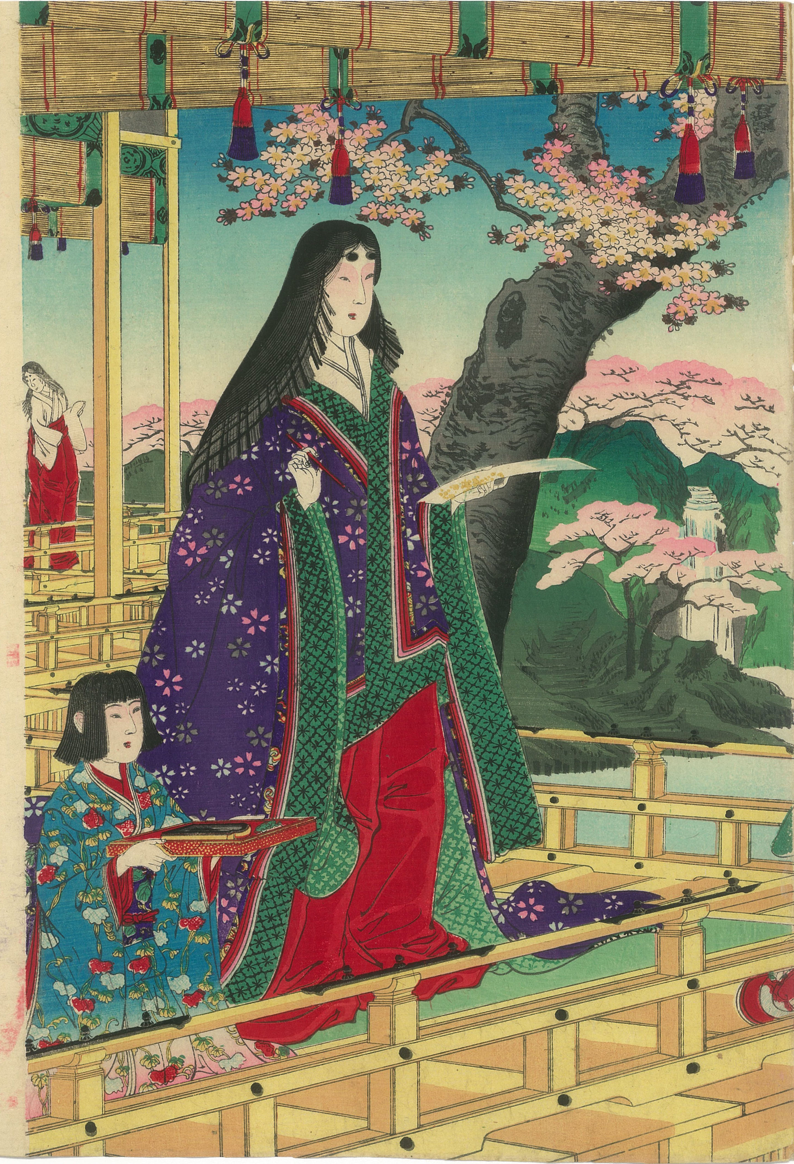 Ono no Komachi - Scene of Poetry (Yosai Nobukazu)