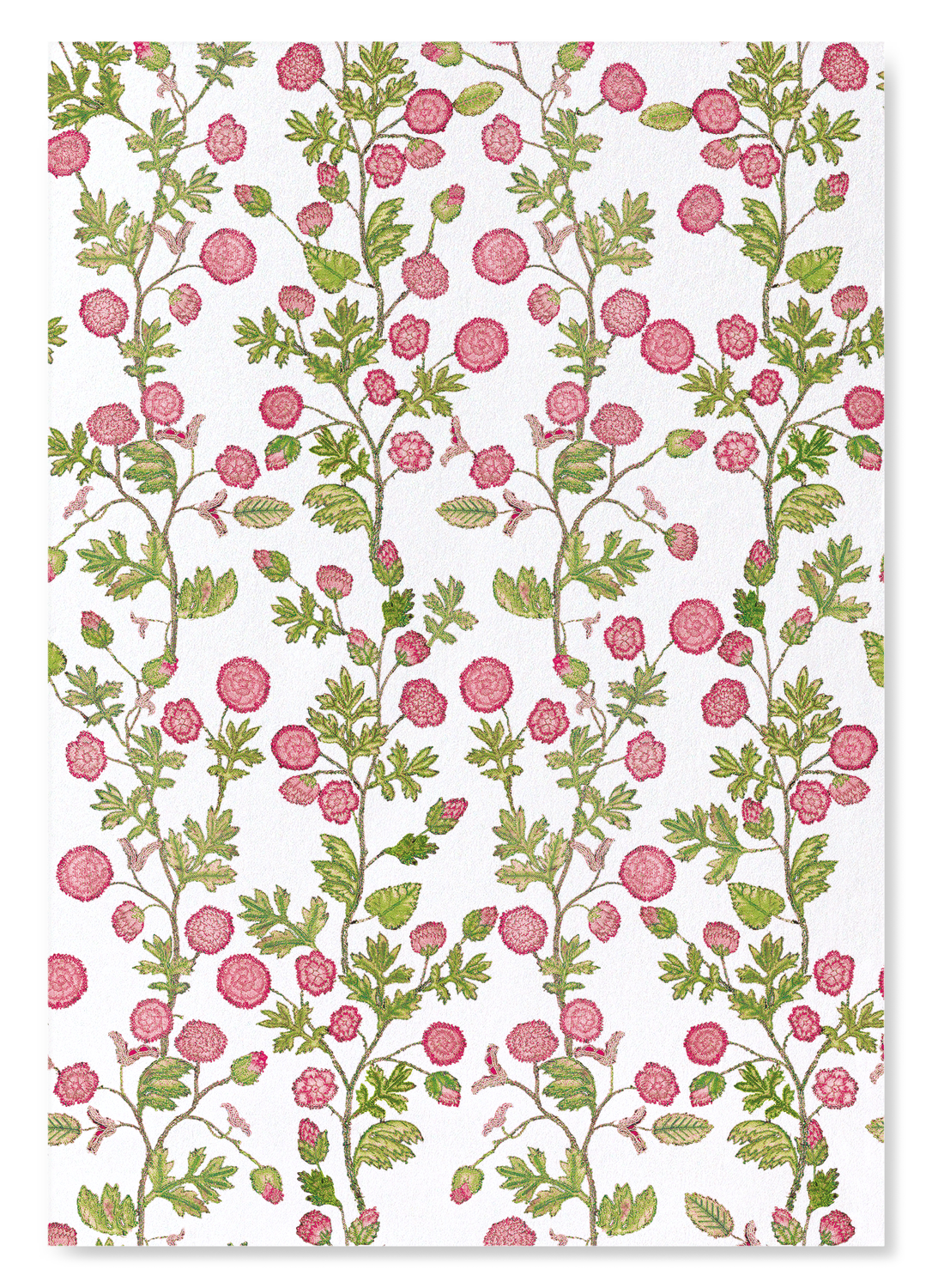 TUDOR EMBROIDERY OF ROSES ON WHITE (16TH C.)