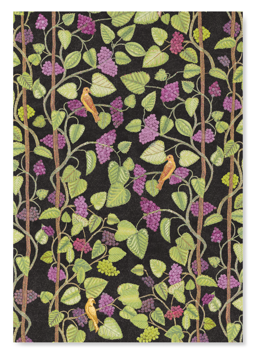 EMBROIDERY OF GRAPE VINES ON BLACK (16TH C.)