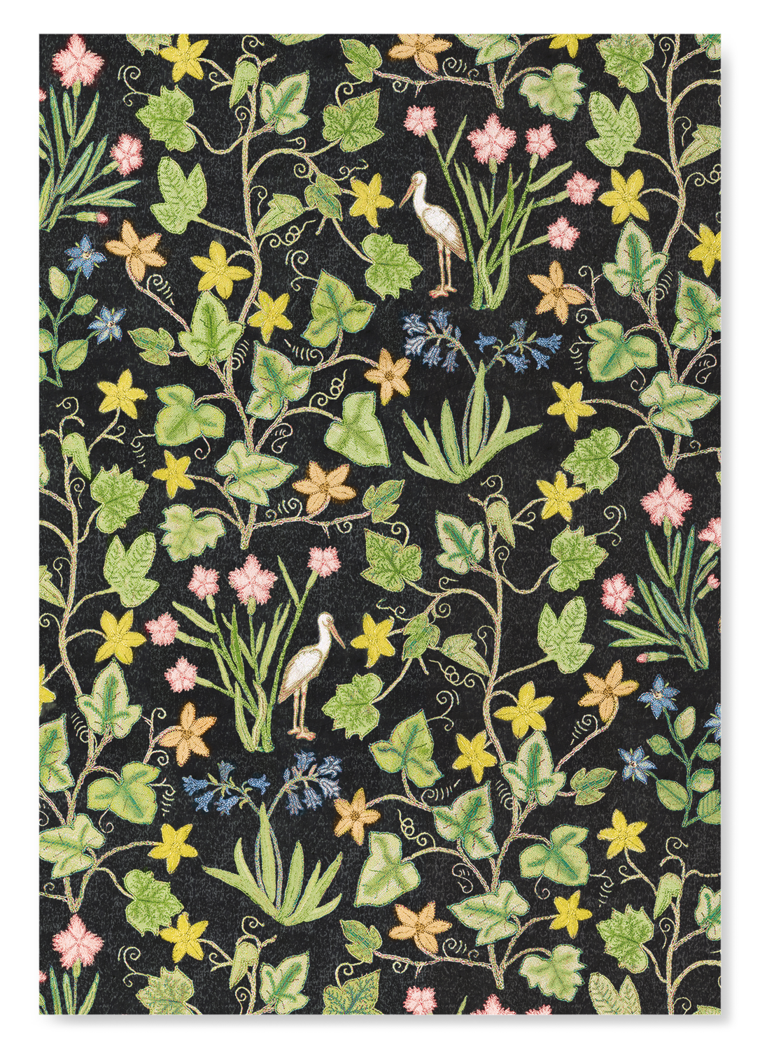 IVY AND FLOWERS ON BLACK (16TH C.)