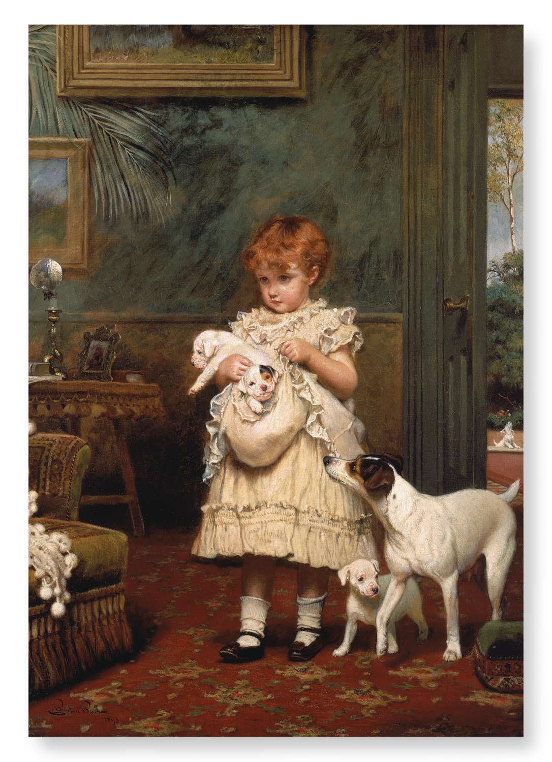 GIRL WITH DOGS (1893)