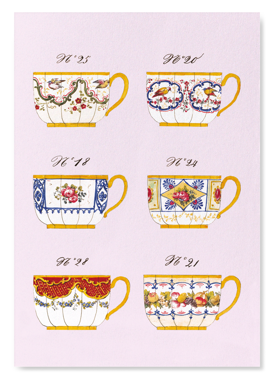 FRENCH TEA CUP SET A (C. 1825-1850)