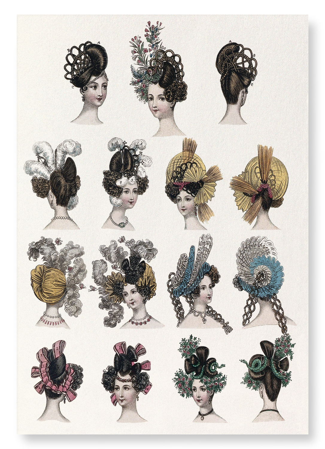 FASHIONABLE HEAD DRESSES (1830)