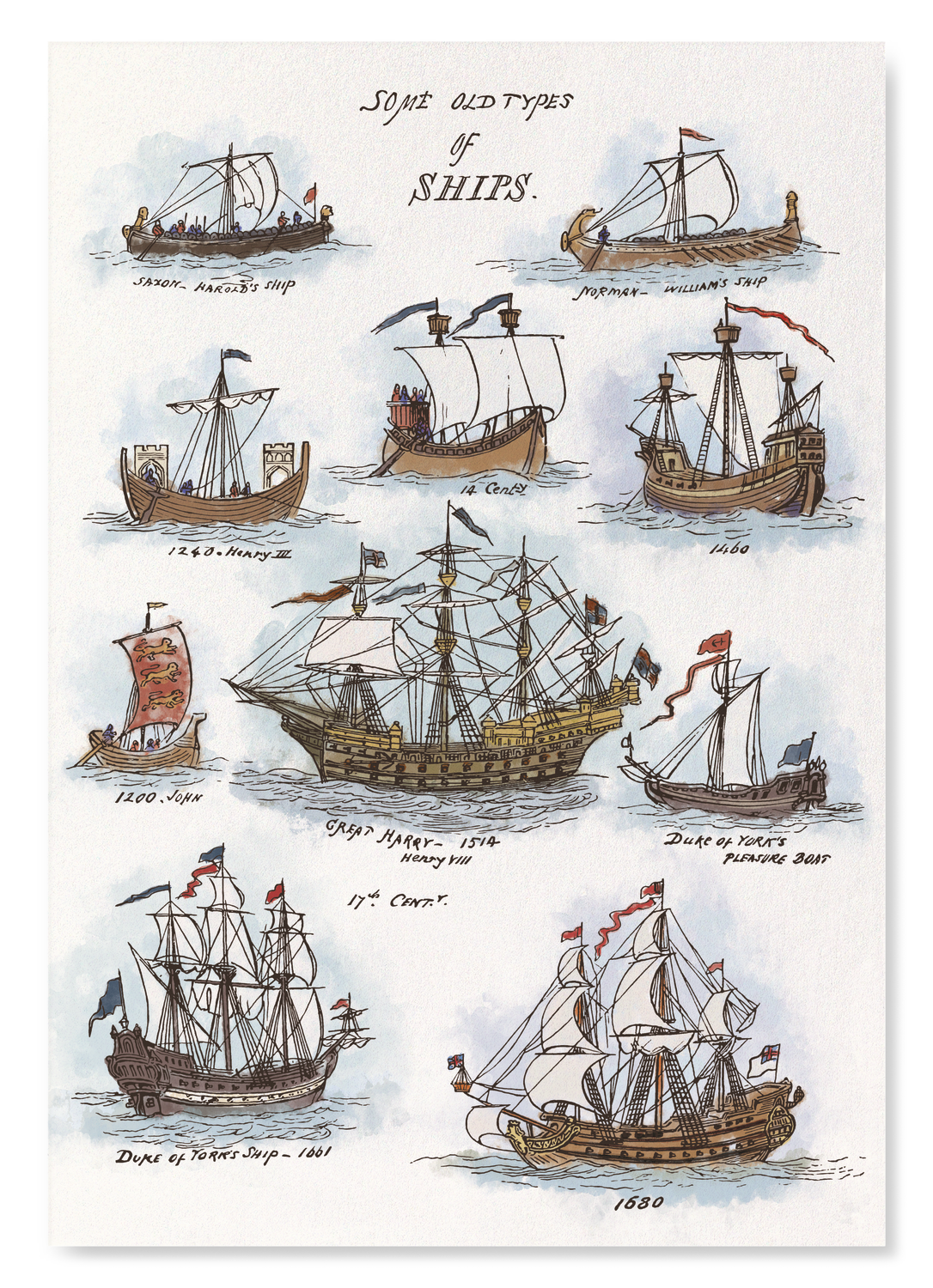 SEA PICTURES DRAWN WITH PEN, PENCIL AND WATERCOLOUR (1882)