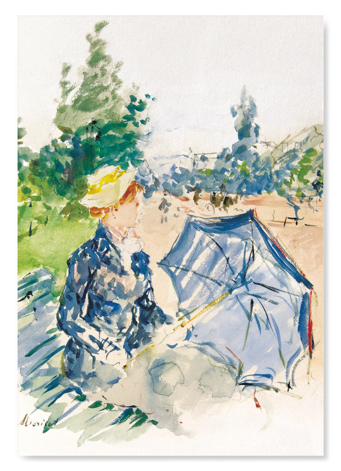 WOMAN SEATED AT THE AVENUE DU BOIS (1885)