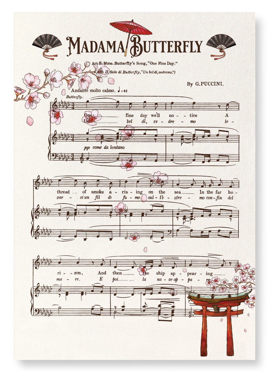 MADAMA BUTTERFLY MUSIC SCORE (1904)