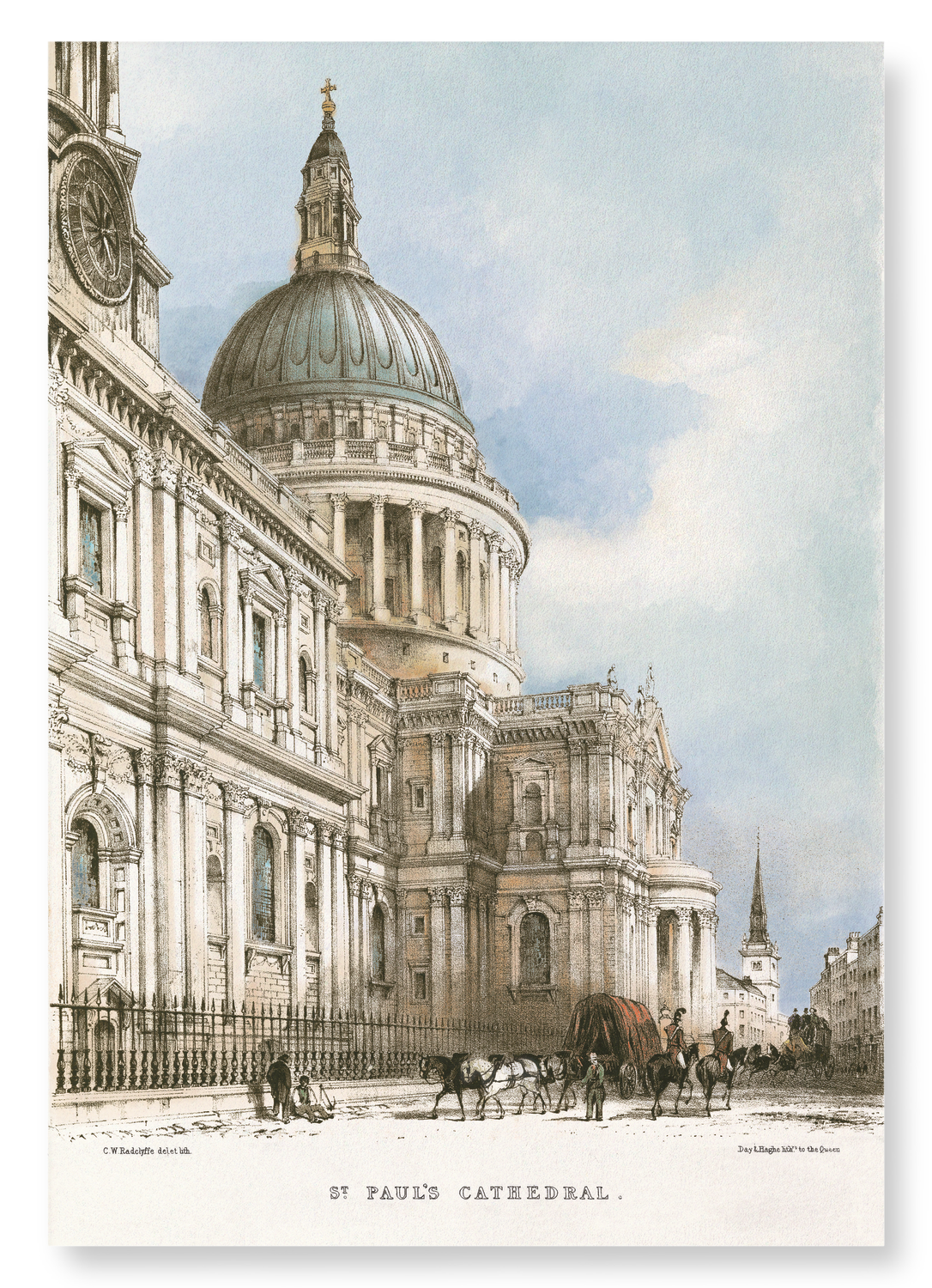 SOUTH WEST VIEW OF ST PAUL’S CATHEDRAL (1842)