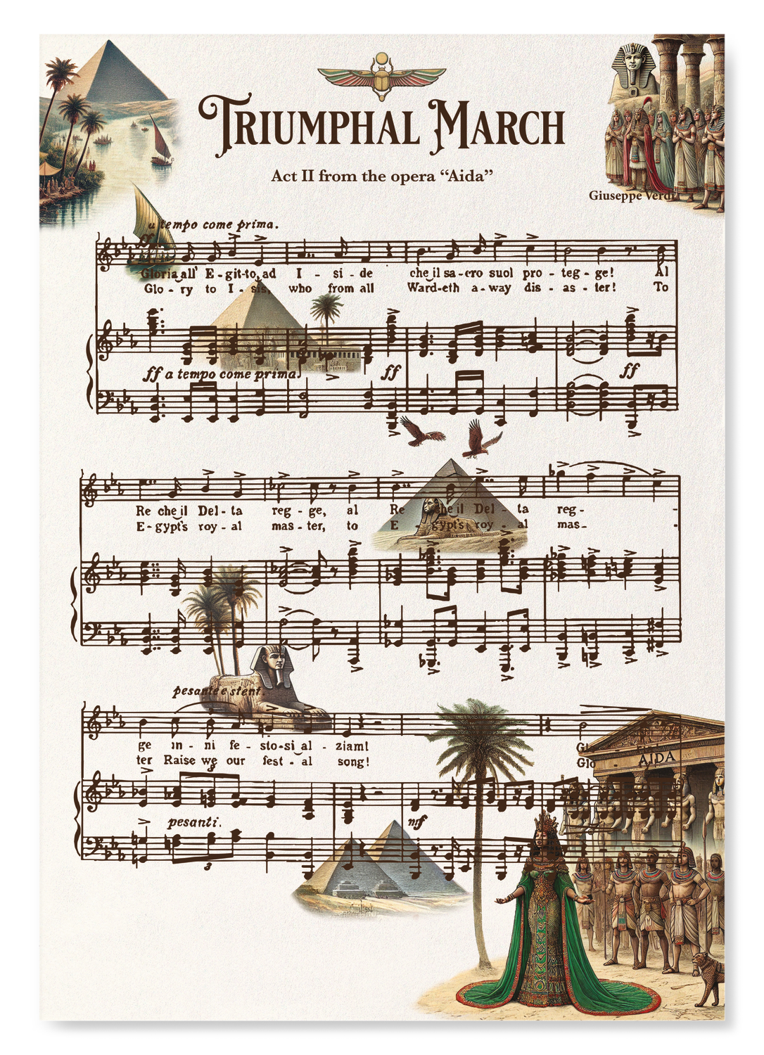 AIDA - TRIUMPHAL MARCH - OPERA MUSIC SCORE