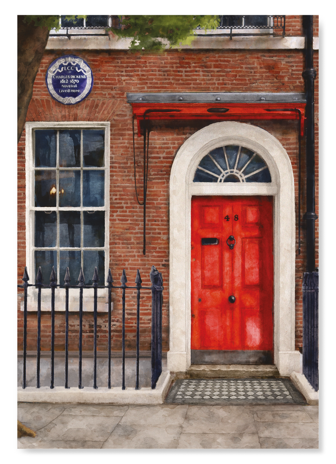 FRONT DOOR OF CHARLES DICKENS MUSEUM DAY