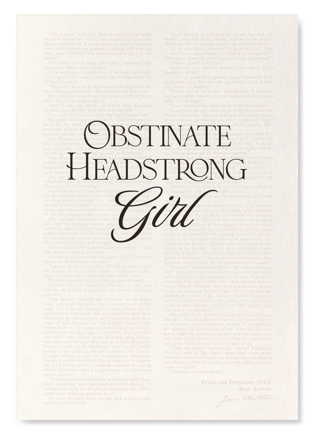 OBSTINATE, HEADSTRONG GIRL!  (1813)