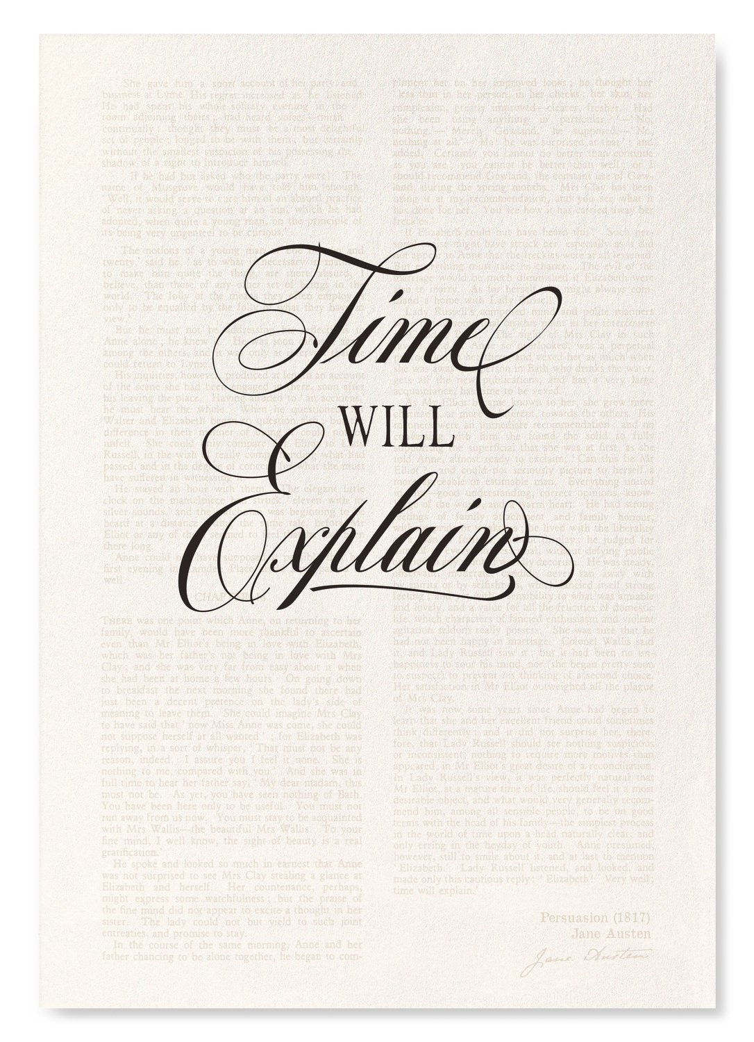 TIME WILL EXPLAIN (1818)