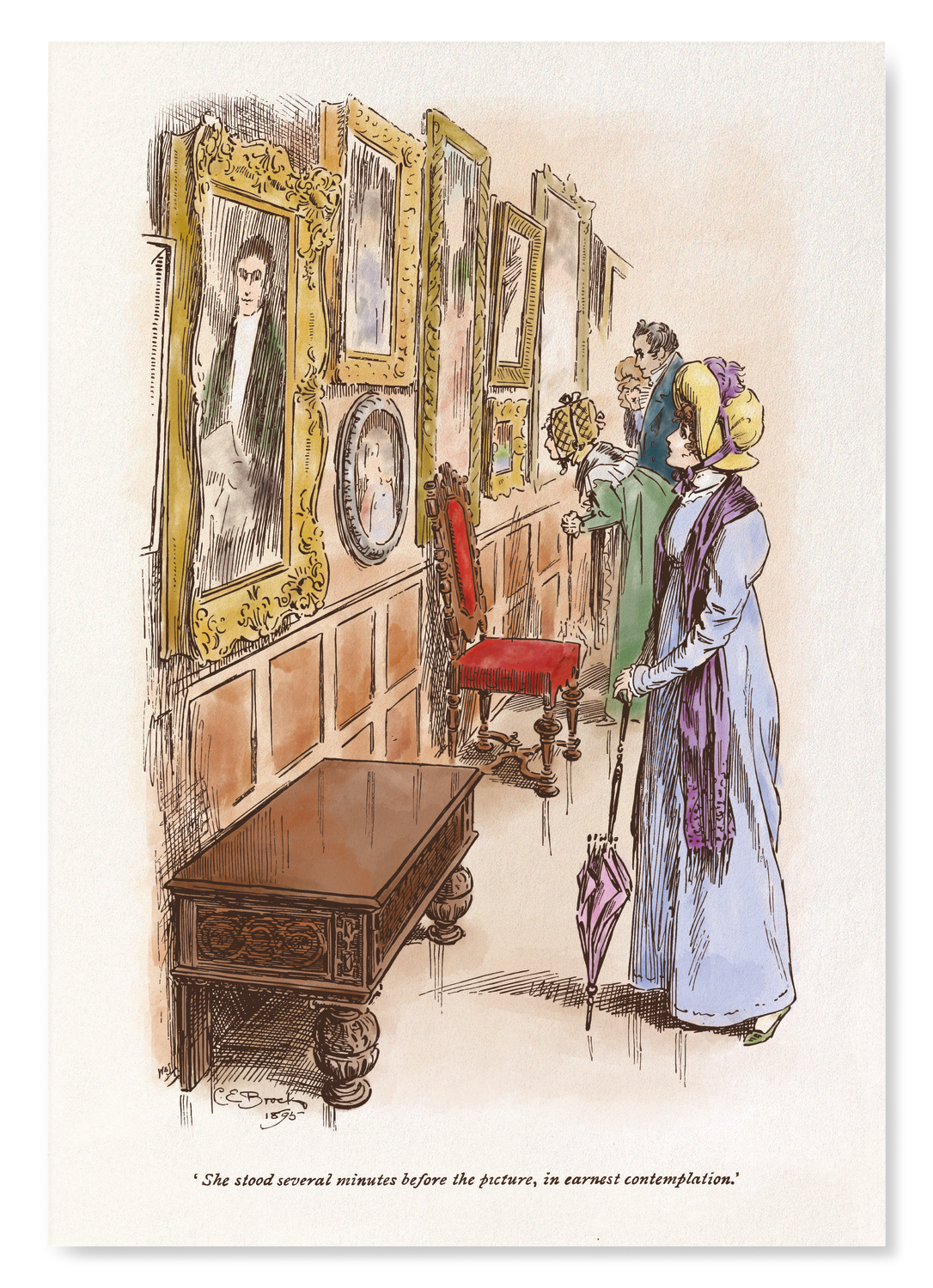 BEFORE THE PICTURE IN CONTEMPLATION (1895)