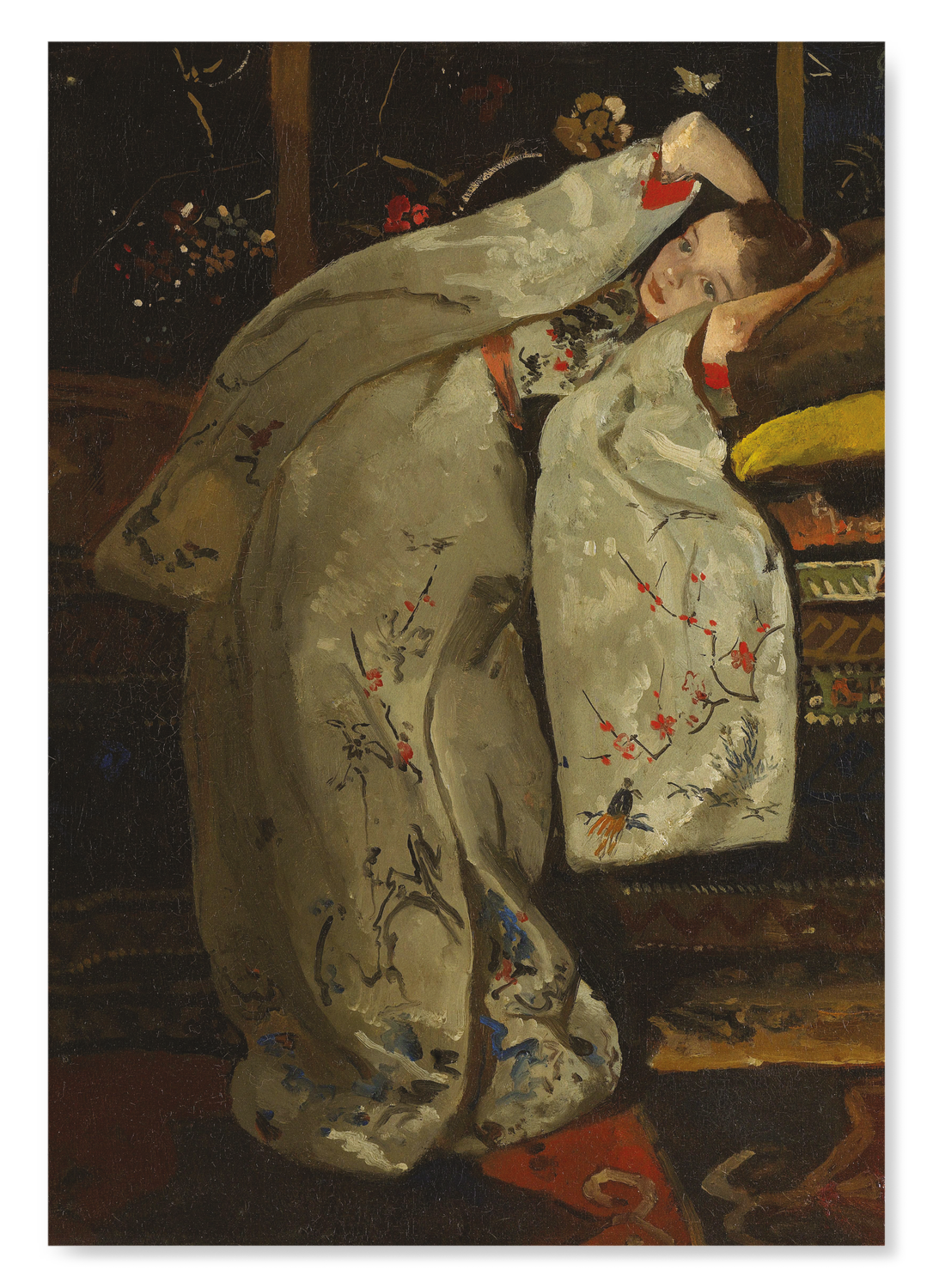 GIRL IN WHITE KIMONO (1894)