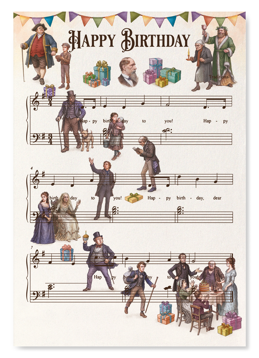 DICKENS BIRTHDAY MUSIC SCORE