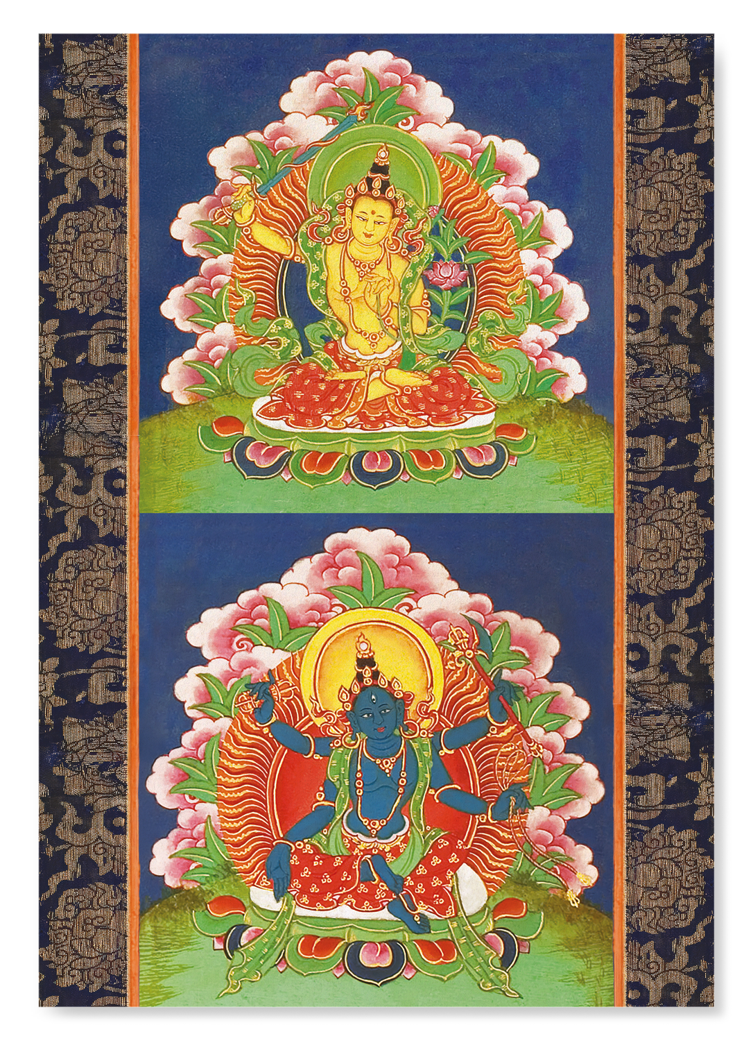 FRONT COVER OF A BUDDHIST MANUSCRIPT
