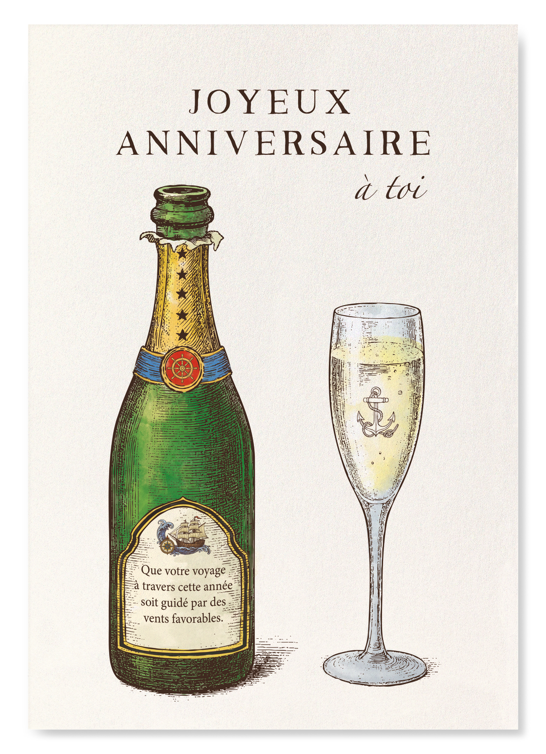 JOYEUX ANNIVERSAIRE CHAMPAGNE MARITIME