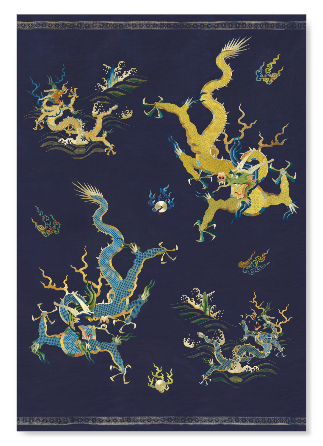 BANDE DE CHAISE ORNÉE DE DRAGONS (18E S.)