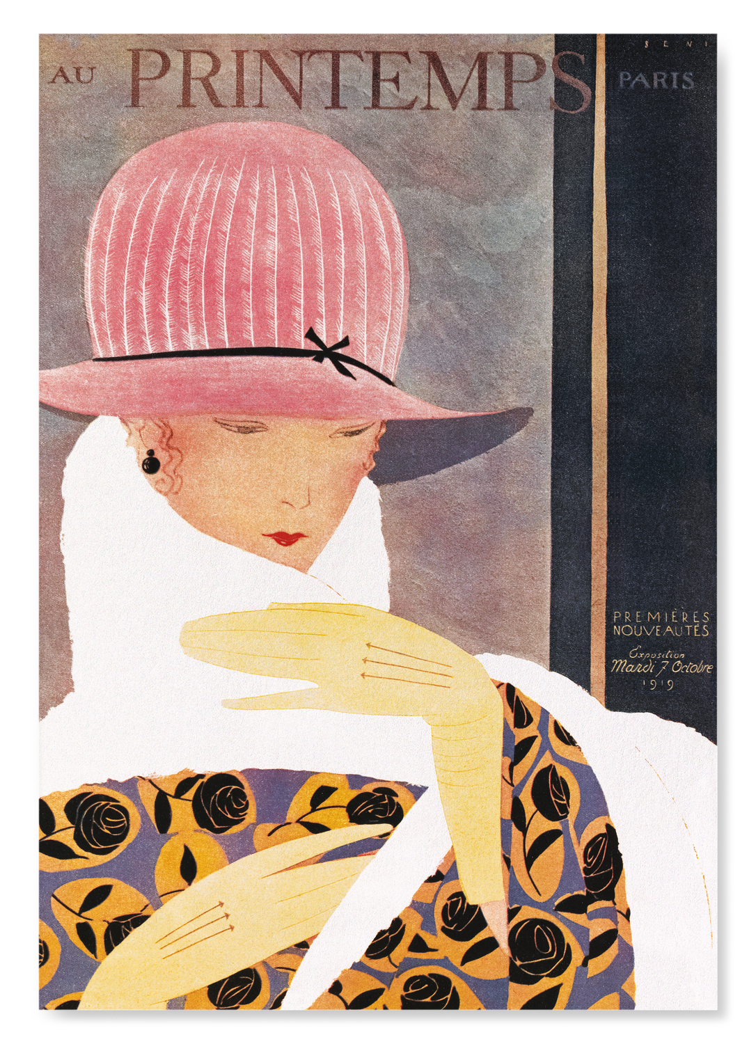 AU PRINTEMPS AFFICHE PUBLICITAIRE (1919)