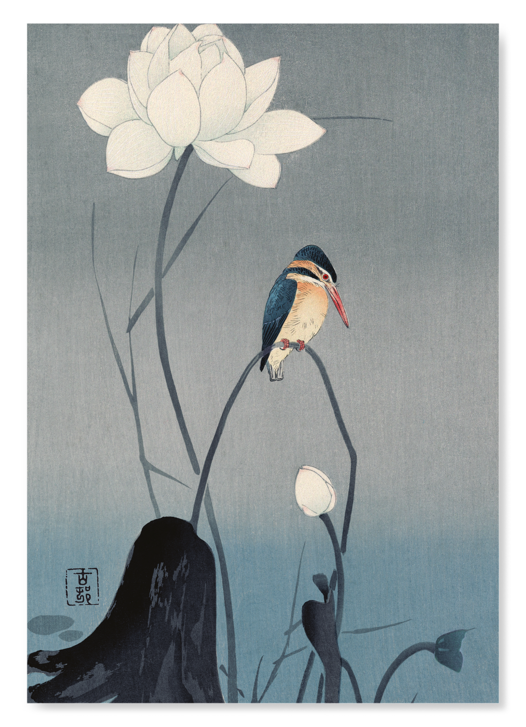 KINGFISHER AND LOTUS (C.1910)
